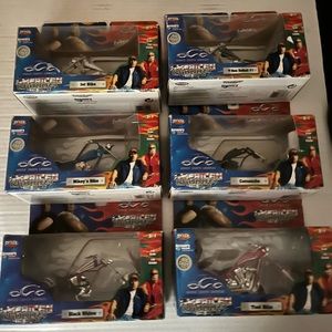 SET OF 6 - DIE CAST 1:18 scale ORANGE COUNTY/AMERICAN CHOPPERS